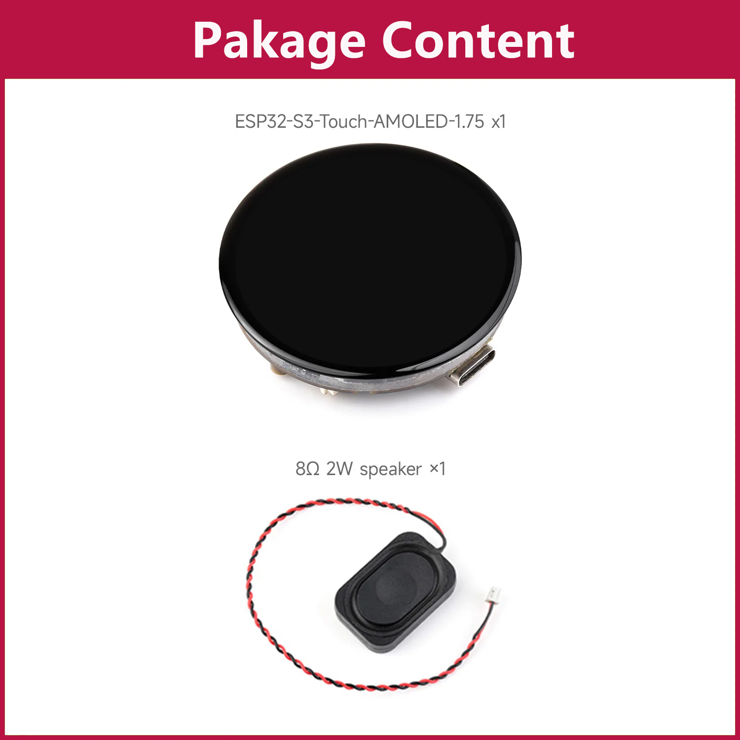 Lolin S3 - Waveshare ESP32-S3 1,75-calowy okrągły dotykowy wyświetlacz