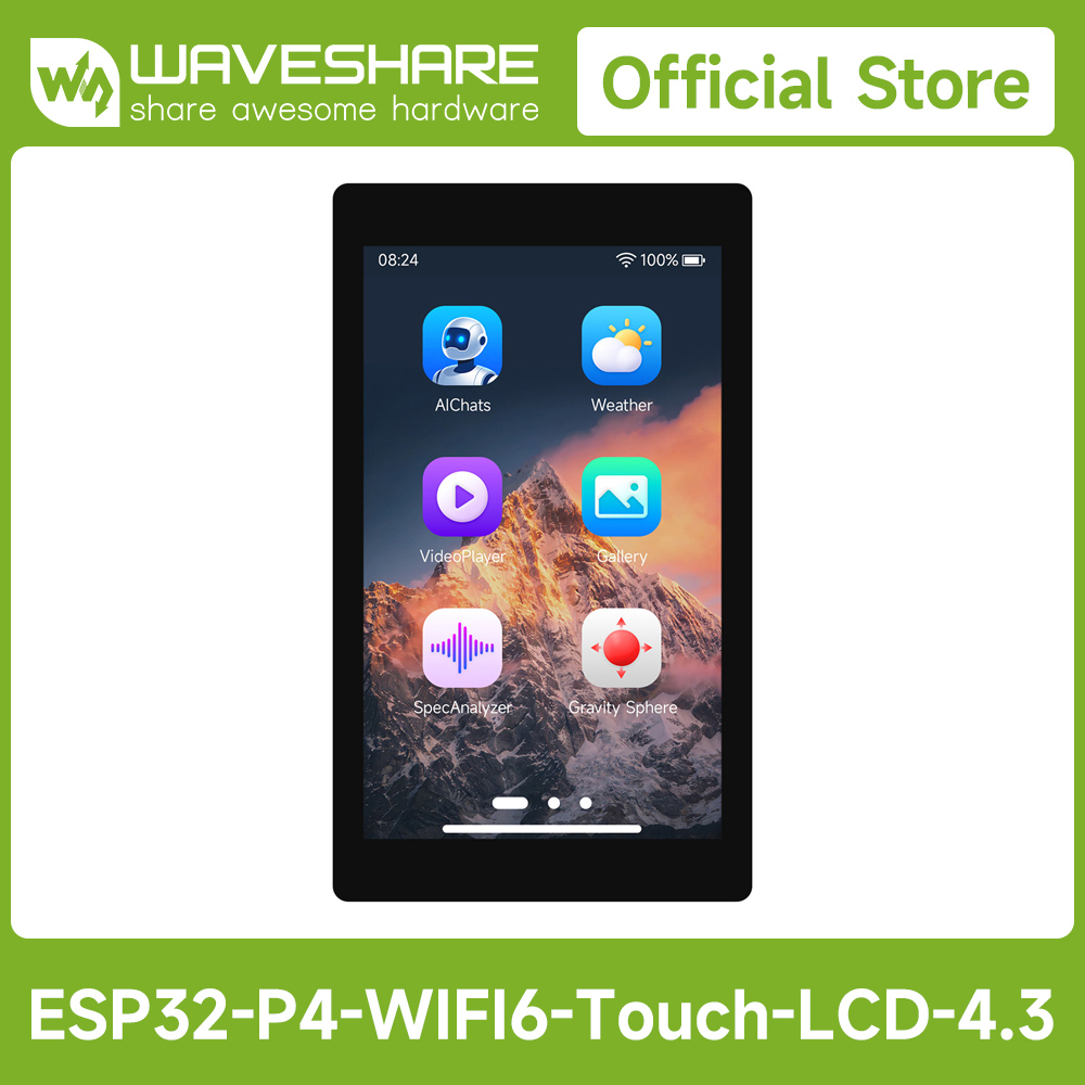 Waveshare Esp32 - Płytka rozwojowa Waveshare ESP32-P4-WIFI6 z 4,3-calowym