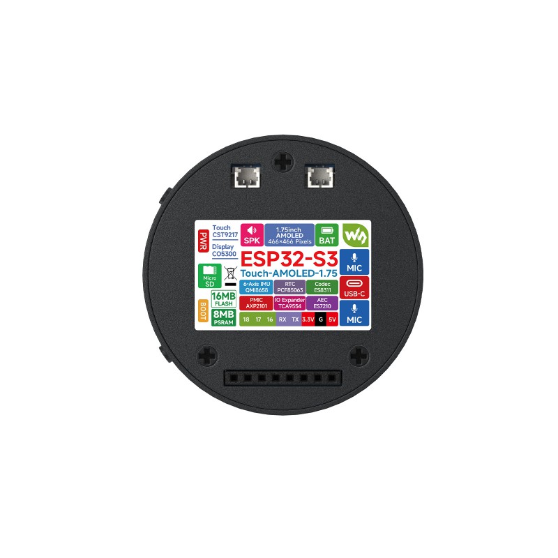 1.75-calowy okrągły dotykowy w – Waveshare Esp32 recenzja i cena