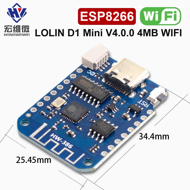WEMOS D1 Mini V4.0.0 TYPE-C US – Nodemcuv2 recenzja i cena