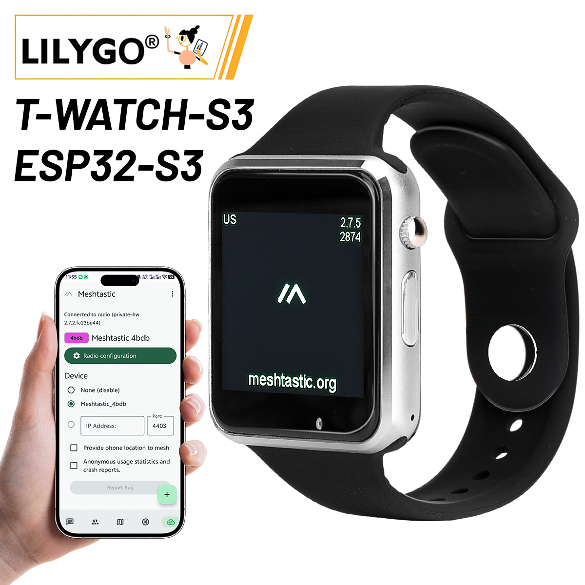 LILYGO T Watch S3 Lora Meshtas – Ttgo T Watch recenzja i cena